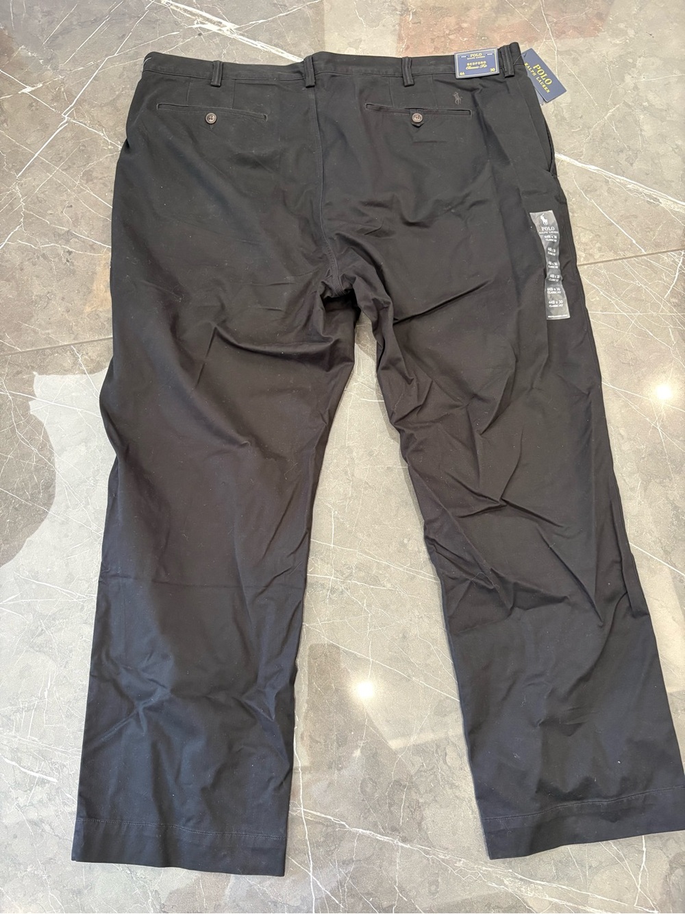 NWT Polo Ralph Lauren Beford Stretch Classic Fit Chino Black Pants 44B X 30 Prep